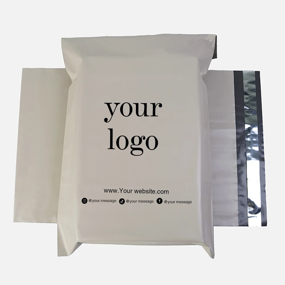 custom poly thank you shipping bags black 18 x 15 packaging envelope bag with custom print and logo
