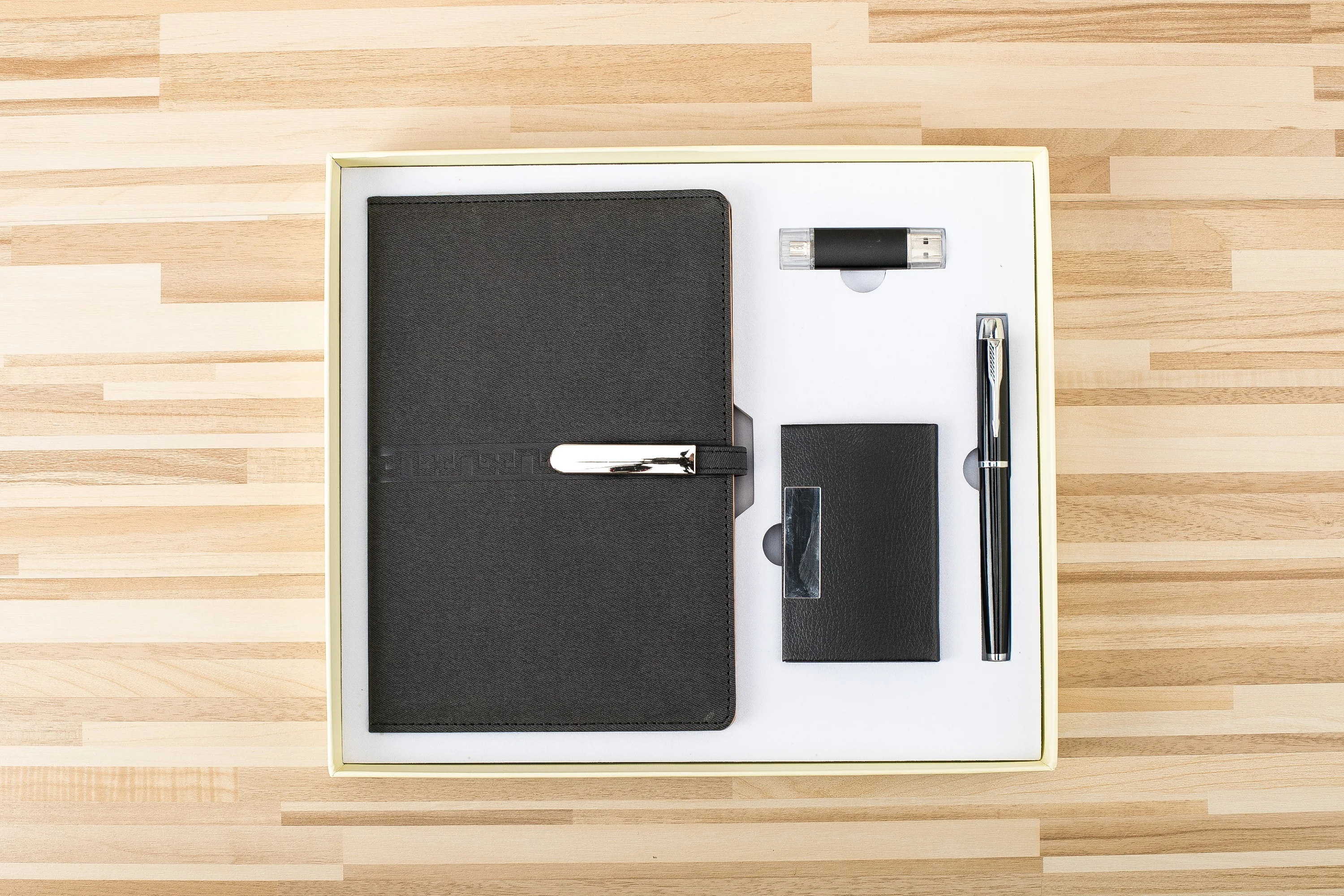 Заводская Продажа индивидуальный логотип A5notebook имя держатель карты usb флэш-накопитель ручка бизнес корпоративный подарочный набор роскошный рекламный