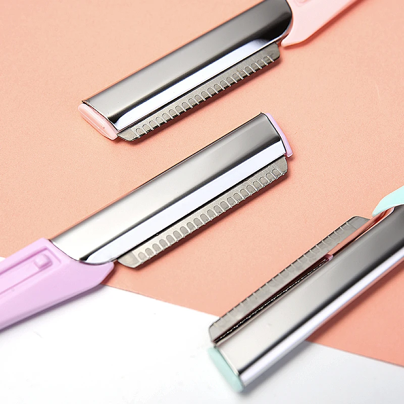 3pcs/Set Ladies Eyebrow Hair Remover Trimmer Set Custom Logo Eyebrow Razor And Facial Razor Shaper A0371