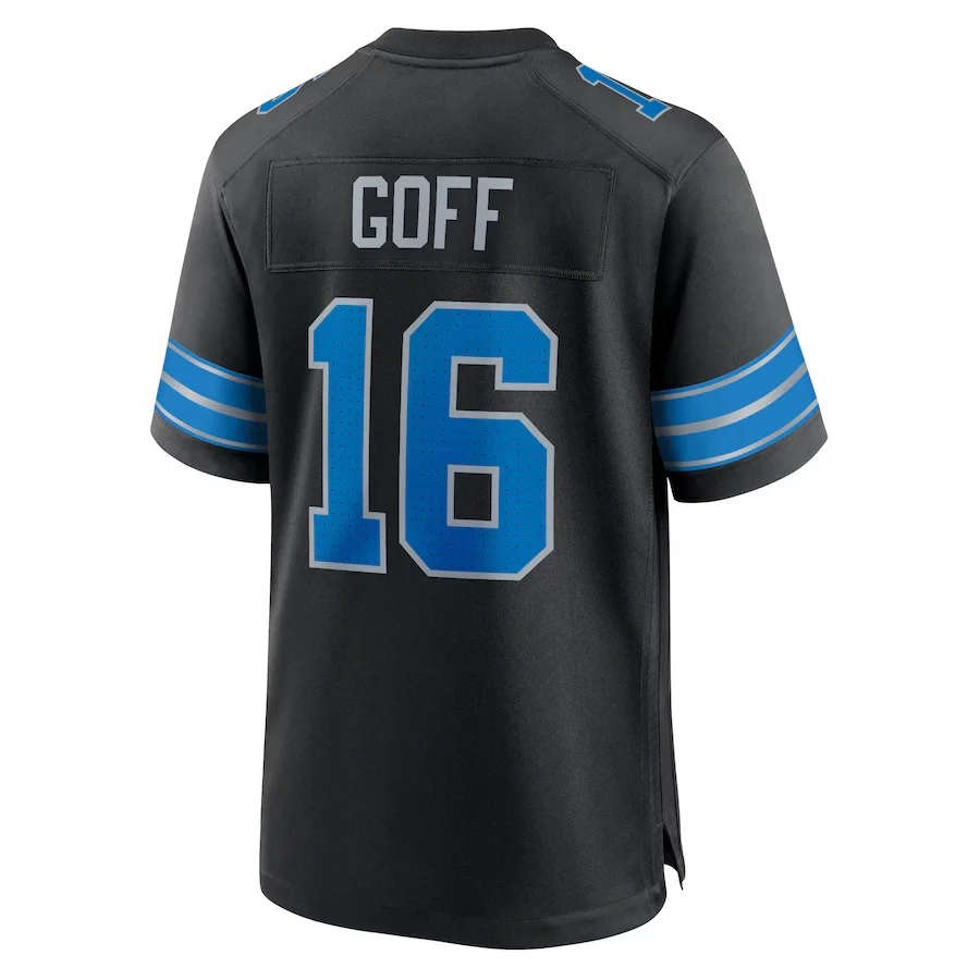 Лучшее качество #14 Mon-ra St. Brown #97 Aidan Hutchinson #26 Jahmyr Gibbs #16 Jared Goff Американская Футбольная майка