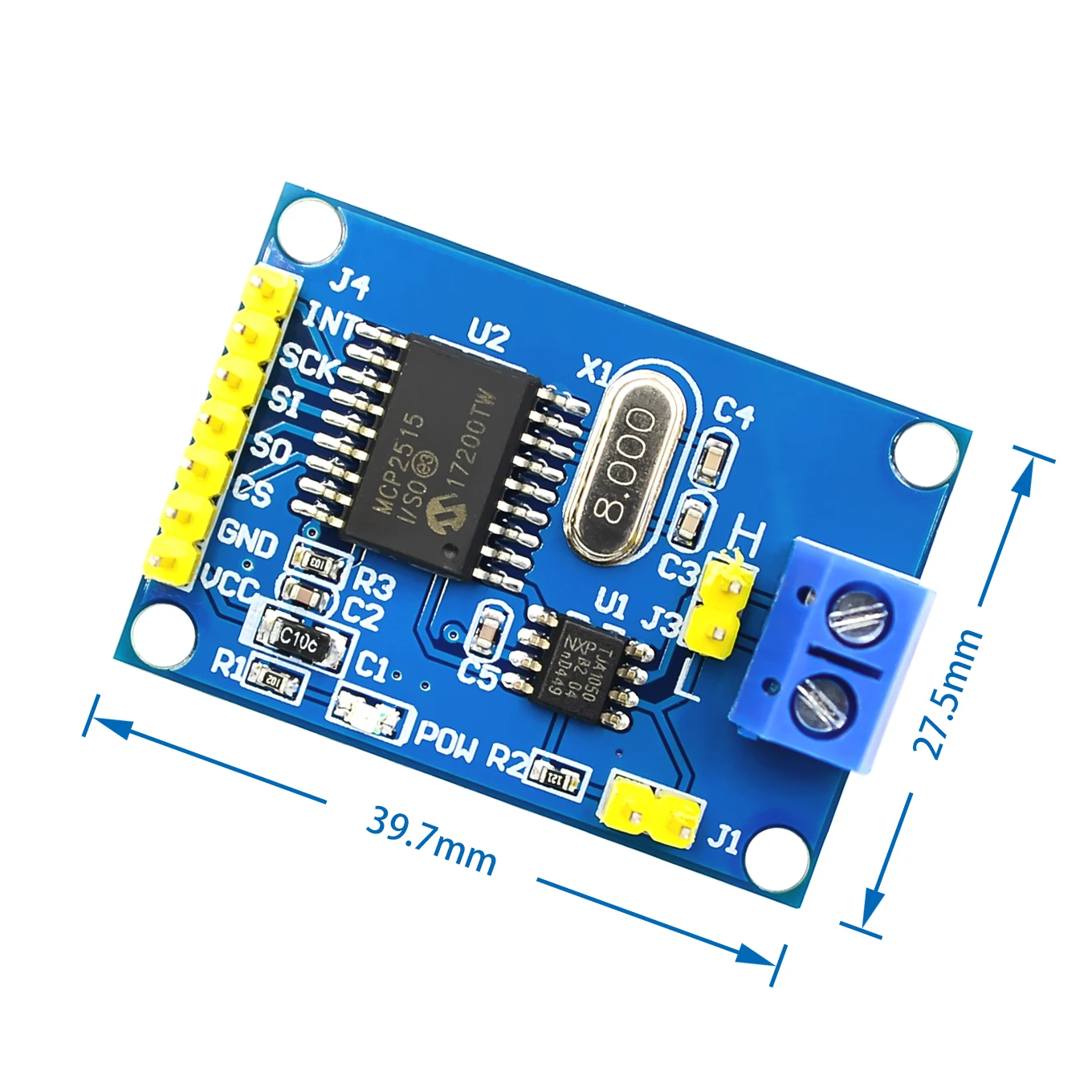 MCP2515 CAN Bus Module TJA1050 receiver SPI For 51 MCU ARM controller MCP2515 module in stock
