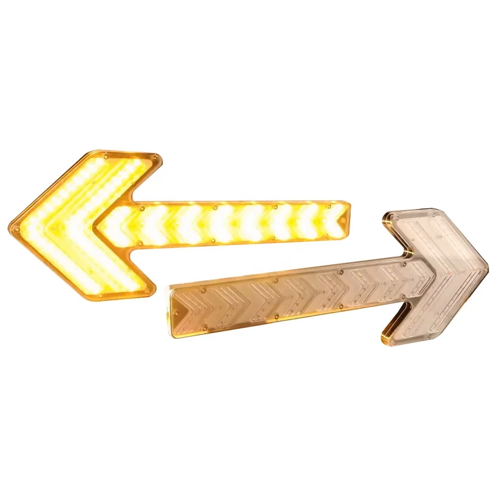 High Quality R65 Amber Color Wireless Control Led Flashing Directional Warning Traffic Light Truck Led Arrow Rear Tail Lights