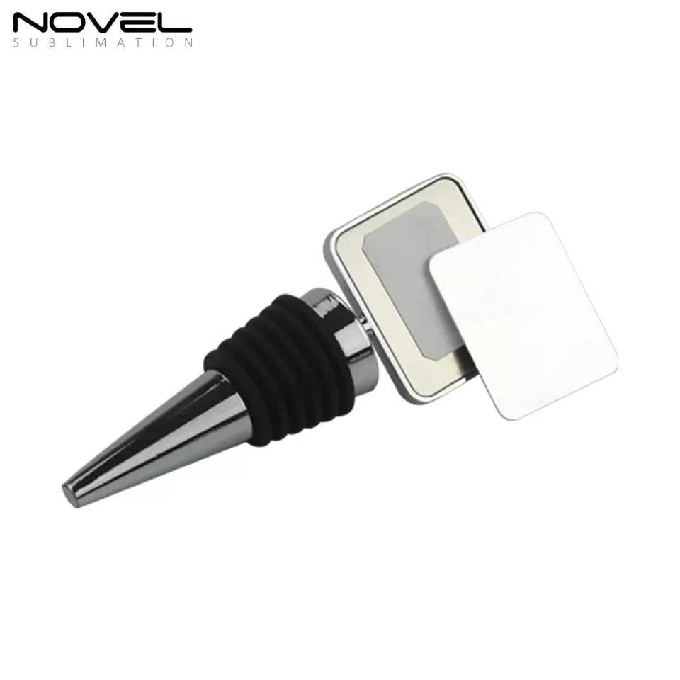 Custom Blank Zinc Alloy Sublimation Wine Stoppers Various Shape Metal Wine Accessories Bottle Stopper