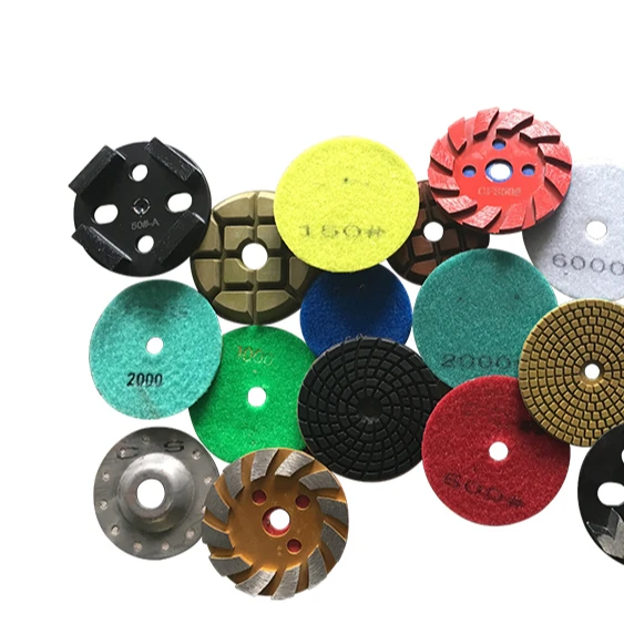 Marble Concrete Polishing Pad Diamond Wet Dry Polishing Pad Ceramic Tile Polisher for Granite Stone Complete Variety 3-7 Inch 3m