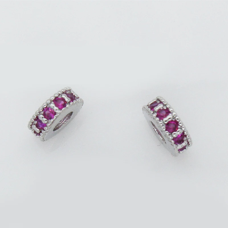 Colorful Rhinestone Flat Round Beads Rondelle Super Shiny Brass Gold Plated White Gold