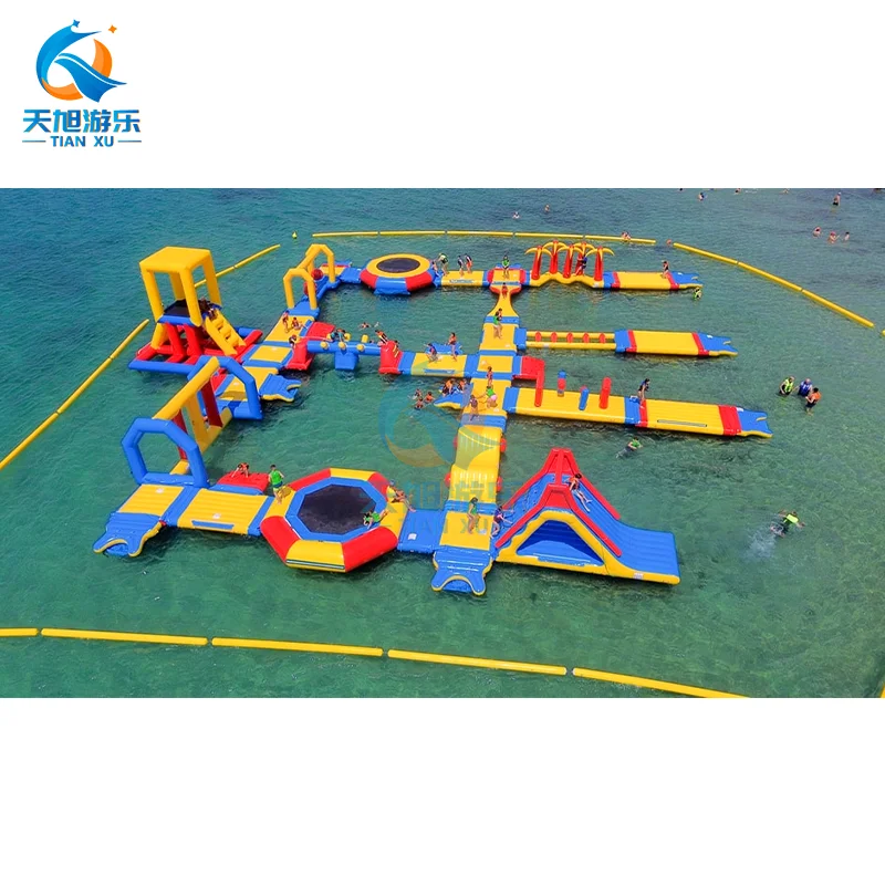 Large Inflatable Water Slide Sea Inflatable Water Park Popular Jumping Slide Inflatable Water Playground