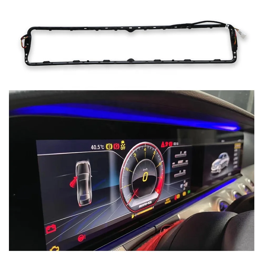 2021 W213 Large Screen Instrument Panel Atmosphere Lamp 64 Colors Led Dashboard Ambient Light For Mercedes-Benz W213