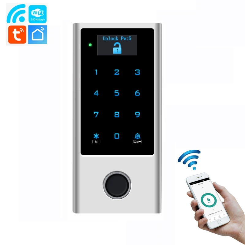 10,000+ users Ultra-large user capacity Tuya wifi biometric fingerprint reader access control with screen for outdoor use