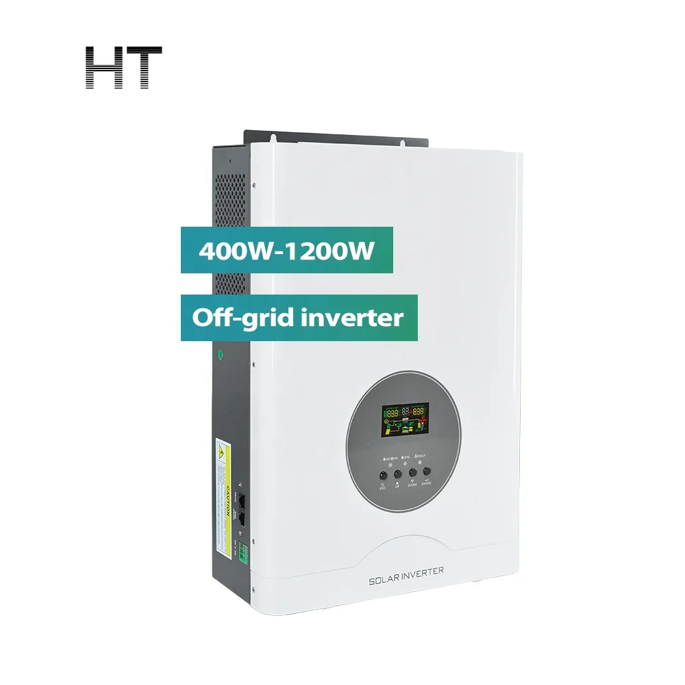 HT factory 400w 600w 800w 1000w 1200w PMW MPPT 12V 24V DC PV Input 220VAC 48V Single Phase Hybrid Solar inverters