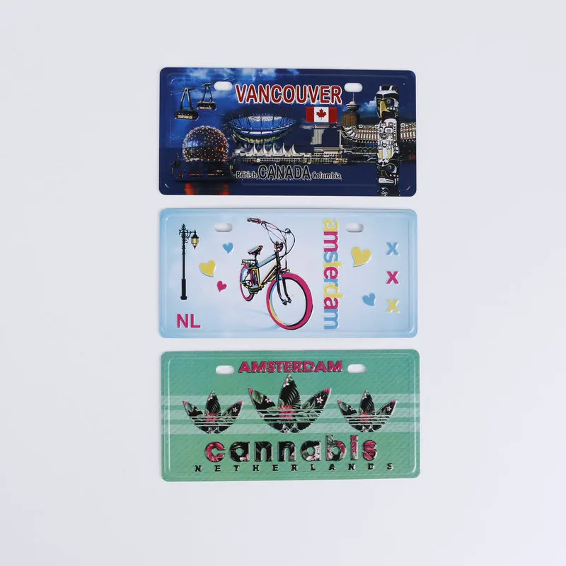 American aluminum  license plate metal vintage industrial style For bar hotel home decoration creative individual character wall