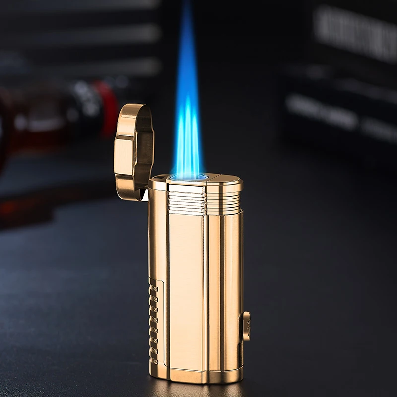 Cigar Cigarette lighter Strong windproof three fires torch with cigar
