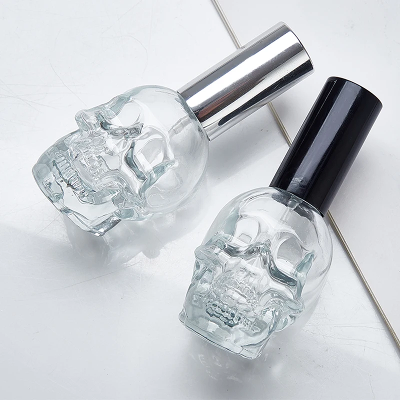 Factory Custom Special Shape Glass Perfume Bottle 50ml Skull Shape Perfume Bottles