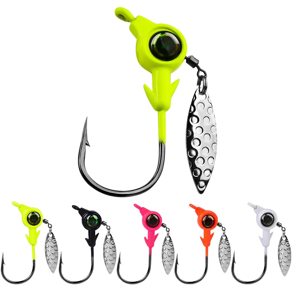 Runtoo Hot Sale Jig Head Fishing Hook Rain Drop Tungsten Ice Fishing Jig Hook Soft Worm Jighook Fishing Accessories