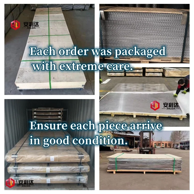 Factory Wholesale Customized Diamond Hole Aluminum Expanded Mesh Facades For Large Buildings