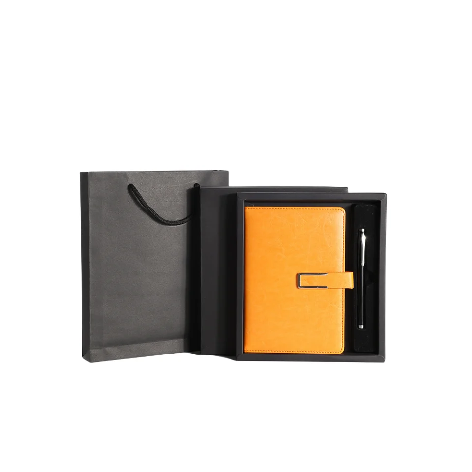 Hot Sell Luxury Business Gifts Box Set A5 Tree-fold Notebook With 16G USB Flash Drive and Pen Office Festival Supplies Gift Set