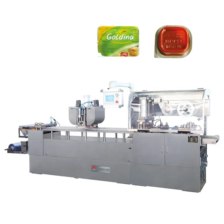 Professional Manufacturer Automatic Plant Medical Food Chocolate Small Scrubber Jam Butter Blister Packing Machine