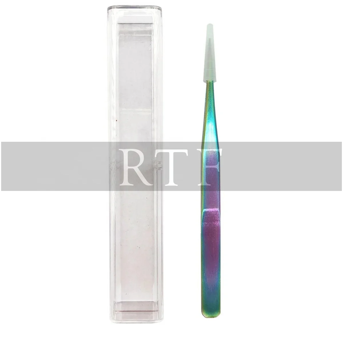 Tweezers Stainless Steel Gold Blue for eyelash extension Eyelash extension tweezers set Thin tip