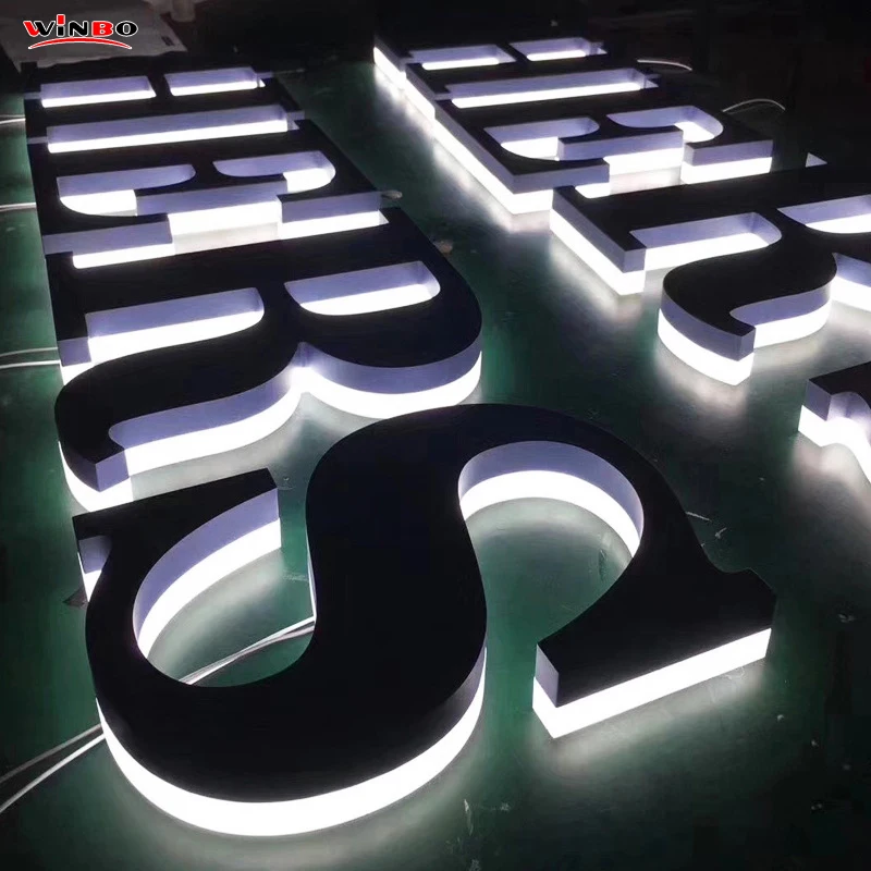 Custom acrylic LED 3d channel letter sign for shop sign free sign up