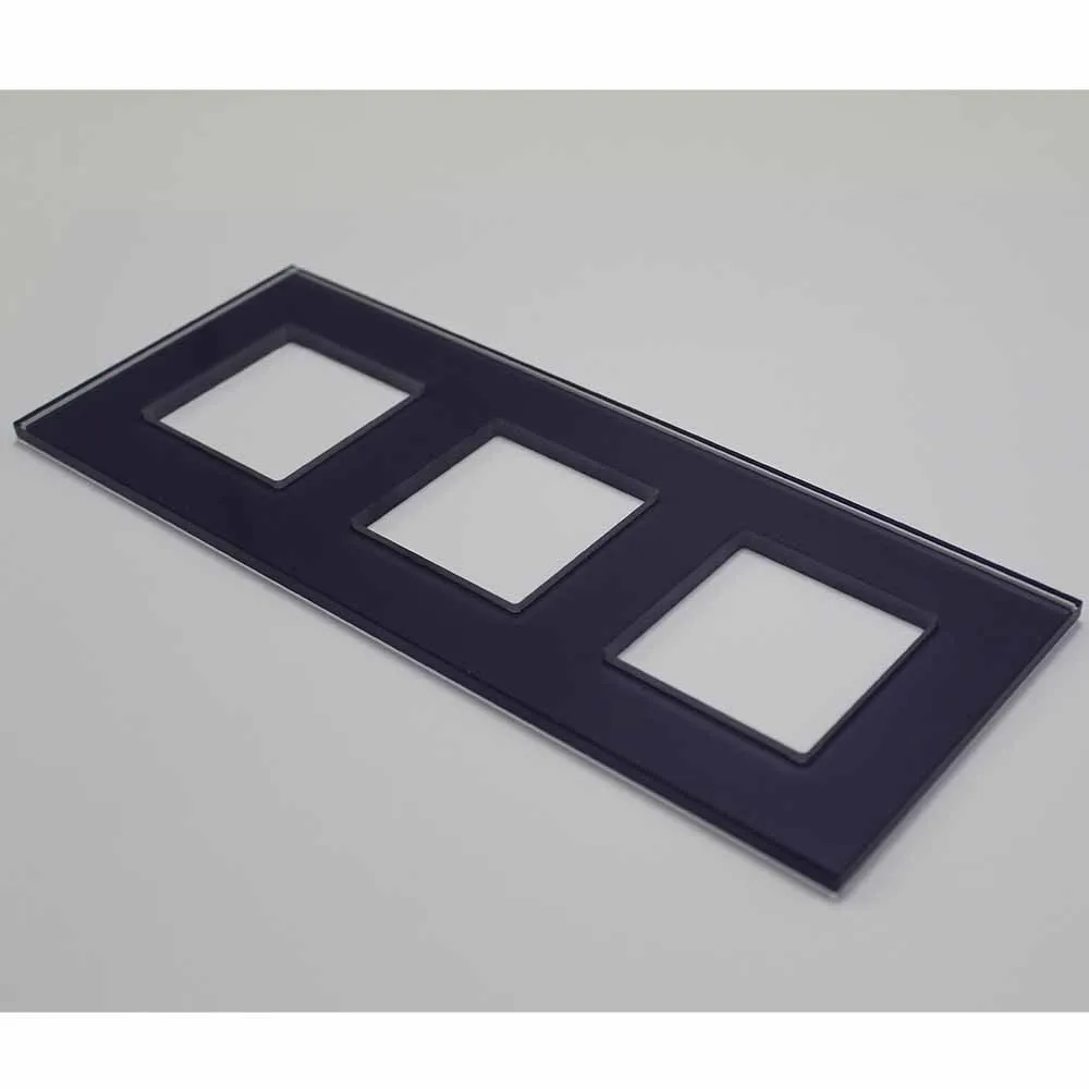 Hot sales OEM hotel home smart tempered glass panel multi frame wall switches with sockets wholesale price