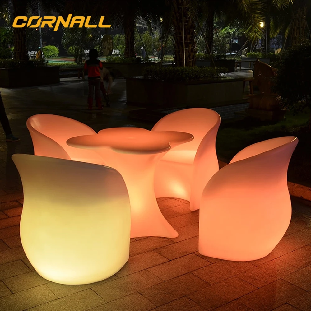 led tables and chairs illuminate cocktail portable led tables for outside