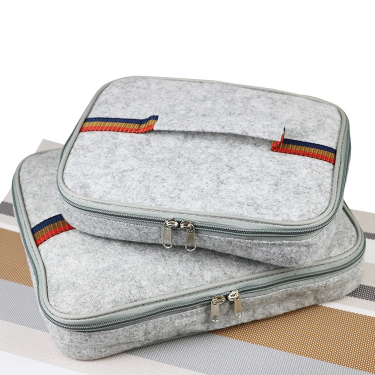 Thickened tin foil ice cube insulation dinner plate bag felt portable lunch insulation bag