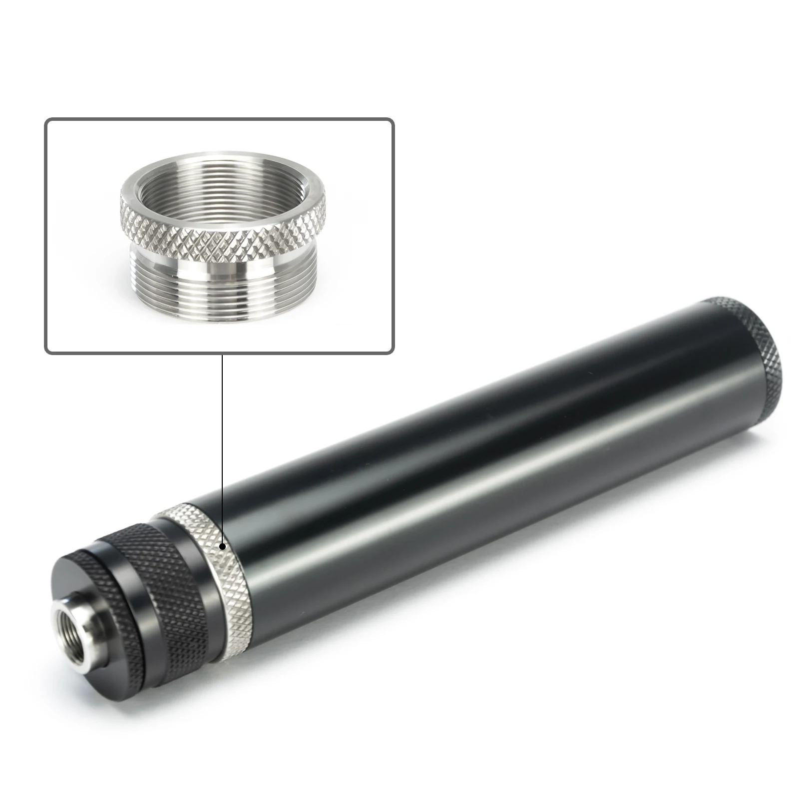 Stainless Steel Male M34x1.25 to Female 1-3/16x24 ( 1.1875x24 ) Adapter Ring QD for 1.45x7 Solvent Trap / Booster / Trilug