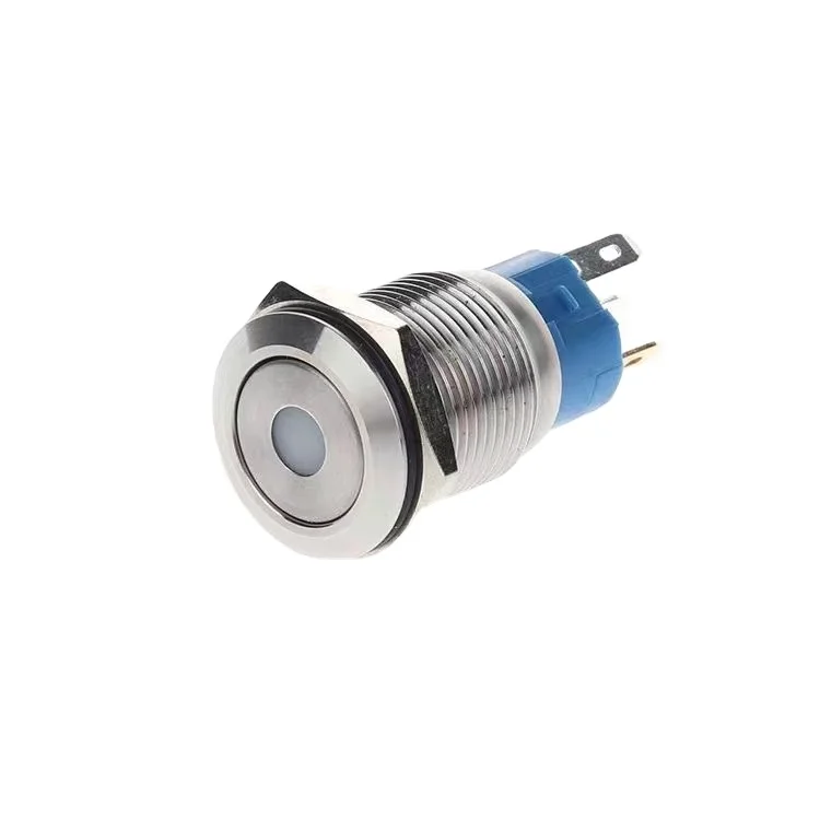 16mm Ip65 12 Volt Illuminated Lighted On Off Momentary Latching Led Waterproof Metal Push Button Switch
