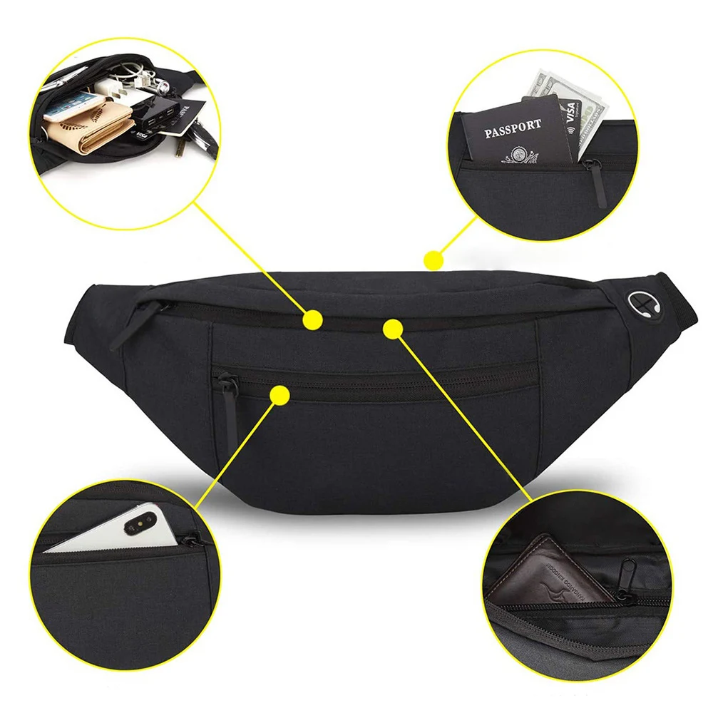 Custom outdoor sports running jogging waist bag unisex women cross body bag waterproof travel bag for men