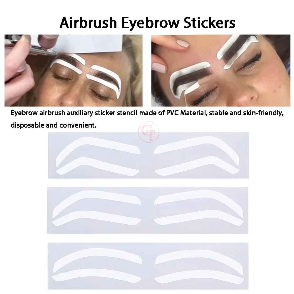 Disposable Airbrush Brow Sticker Microblading Eyebrow Stencil Brow Guide Auxiliary Template Brow Shape Tapes Makeup Tool
