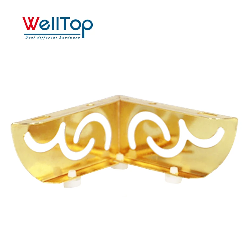 Factory Low Price Gold Furniture Legs Replacement Support Chrome Feet L Shape Hollow Metal Sofa Legs for Chair Cabinet Bed