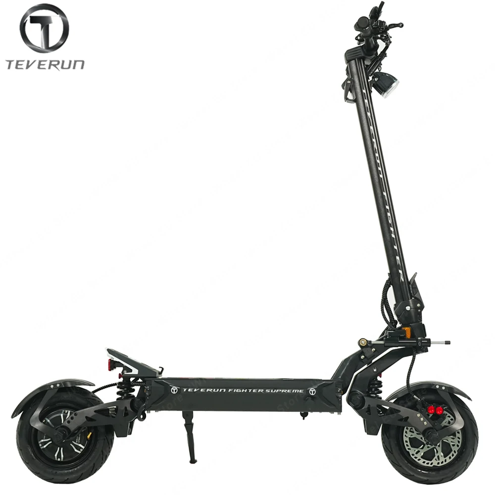 2024 Teverun Fighter Supreme Ultra 72V 60Ah SK Battery Dual Motor 8000W Top Speed 105km/h 11inch Tubeless Tire Teverun Scooter