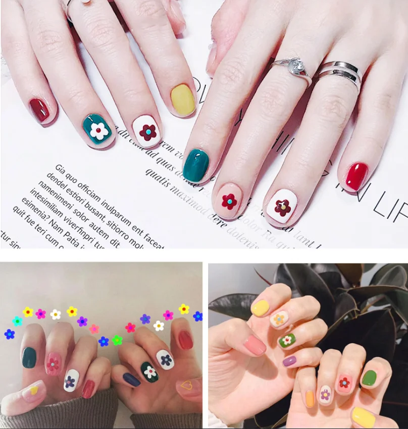 Nail Decals Sticker Bear Cartoon Cute Nail Art Water Stickers Tips DIY Decoration 3D Fruit Flower Branch Graffiti Abstract Paint