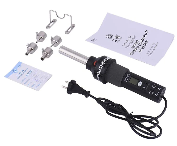 450W LCD Display Adjustable Temperature Power Tool Hot Air Gun for PGA BGA Desoldering Hot Air Tool