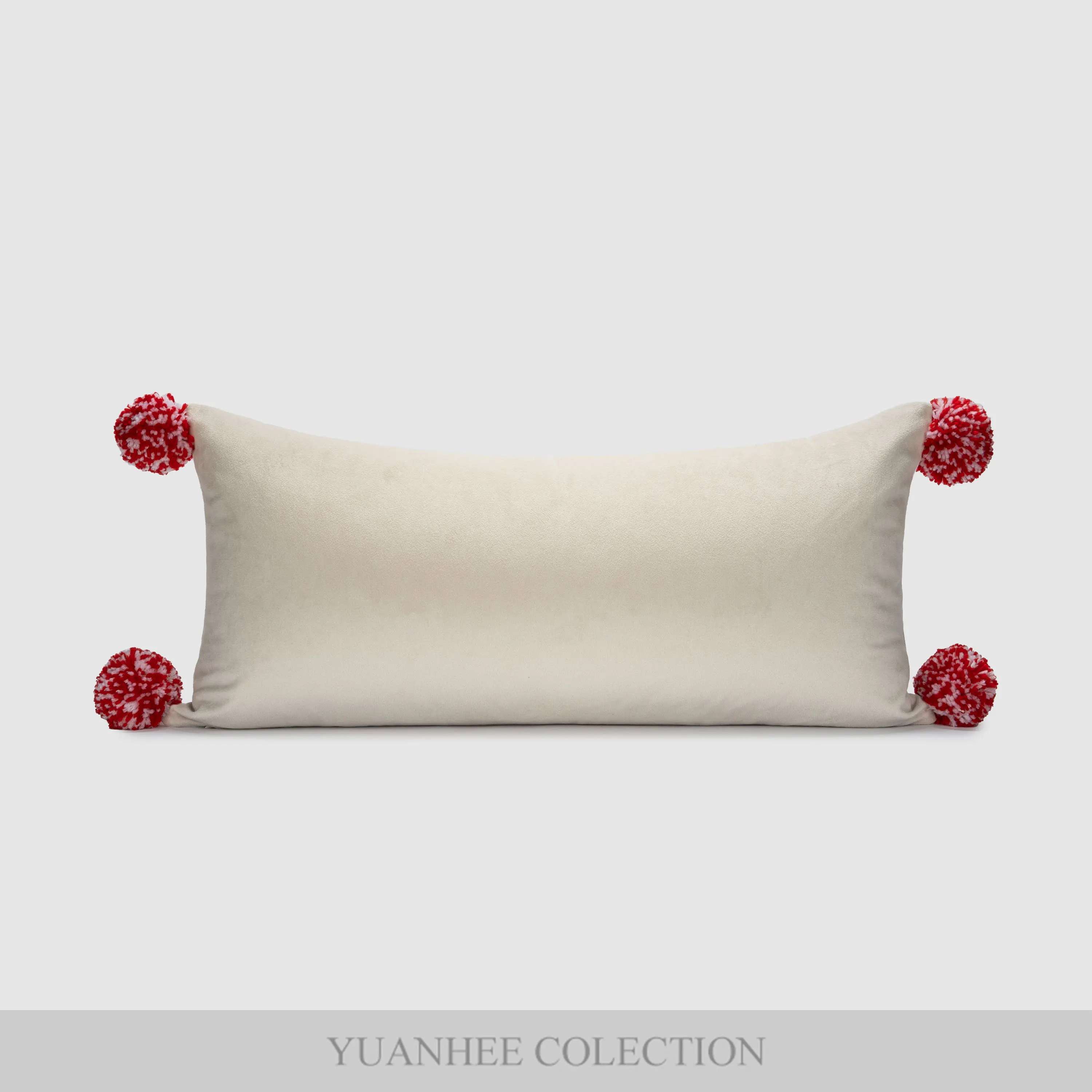YuanheeChristmas rectangular holiday decorative pillow suitable for hotel living room sofa bed cushion letter design pillowcase