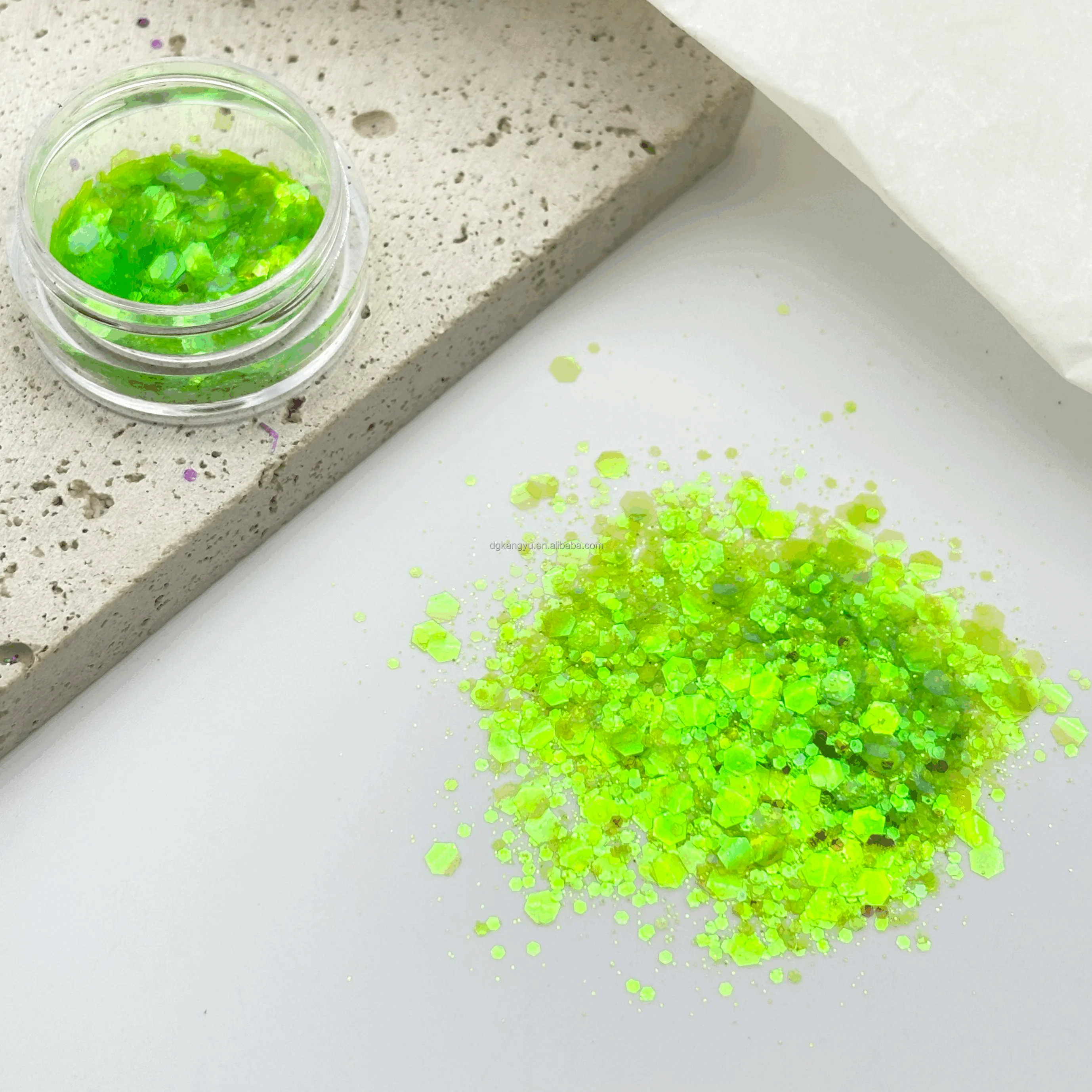 Iridescent Mix Chunky Glitter 1kg loose bulk package for Resin Craft Body Art Festival Decoration