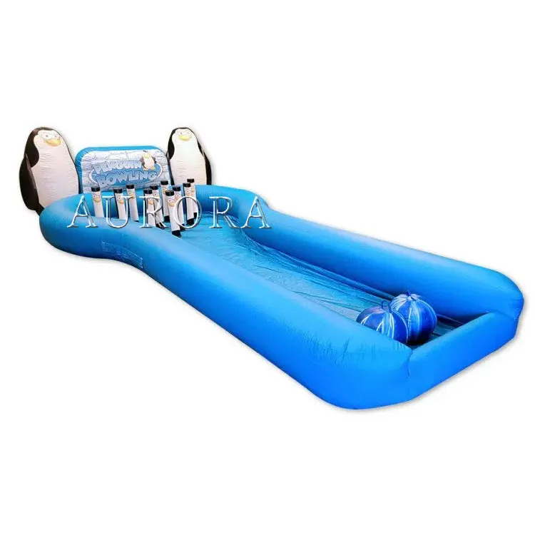 NEW interactive inflatable sports Game Rental FUN Penguin Bowling inflatable game lane Inflatable Bowling Game