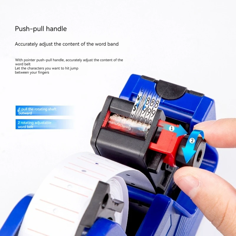 Deli 7501 price marking machine price tester manual labeling machine date coder Price Label Gun #8 digits