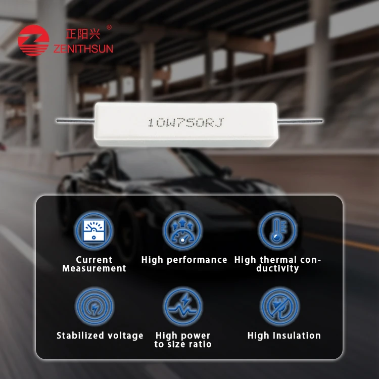 60W Ceramic Cement Encased Power Non-Flammable Resistor With High Surge