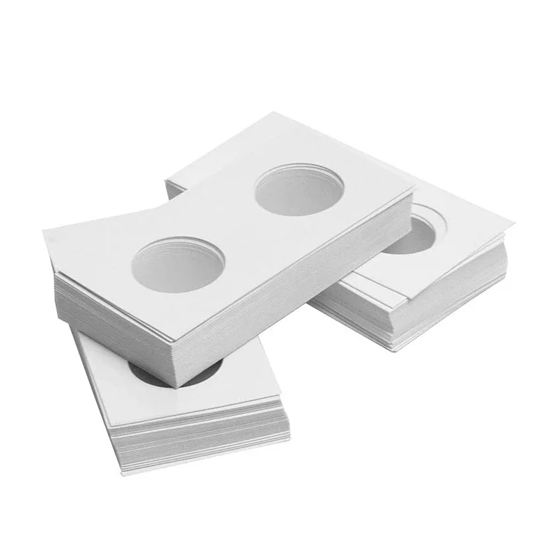 Cardboard Holder Coin Flips for Dollar Euro Pence display cases