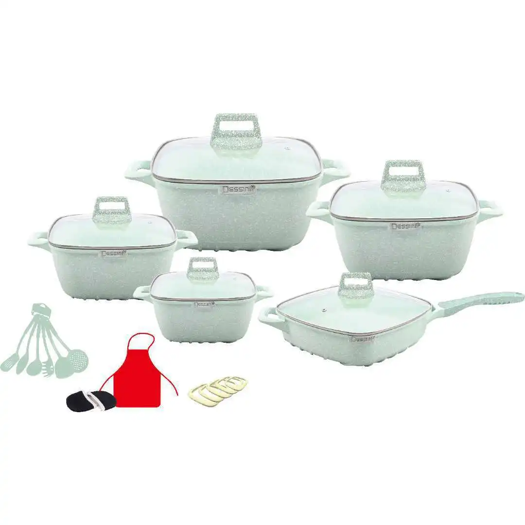 25  pcs sets  of wok non-stick set of medical stone set of aluminium  set of kit
