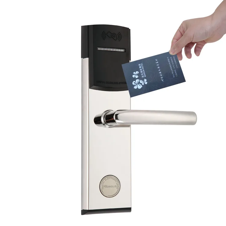 304 stainless steel electronic smart RFID card key access control hotel door lock