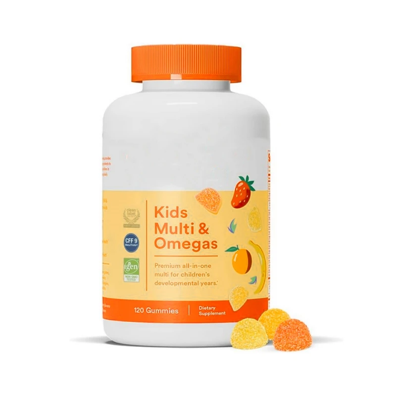 OEM органическое продвижение иммунной системы Omegas Детские Поливитамины DHA Gummies поддерживают мозг суставов Сердце Глаза конфеты