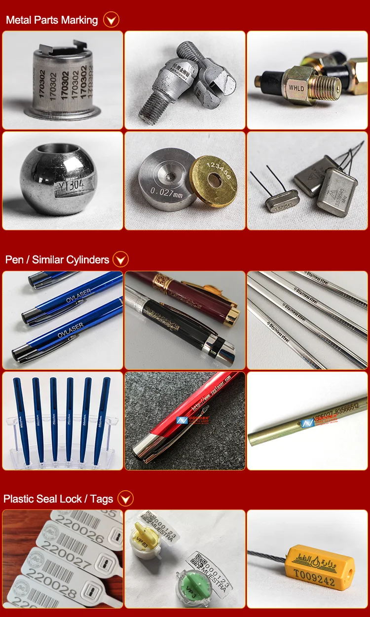 Raycus 50w fiber laser marking machine jewelry fiber laser engraving machine image on pedant keychains with Plate Fixture