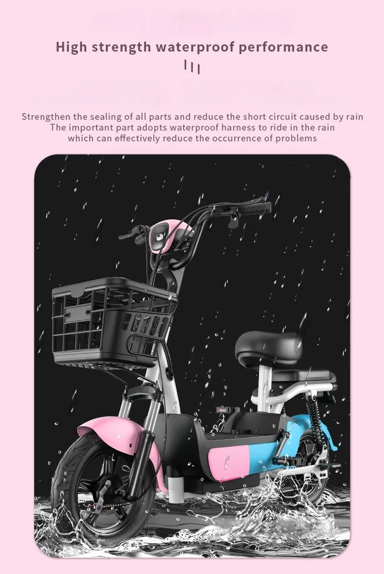 Hot selling 48v12ah 24ah Lead-acid Battery Small Adult Electric Scooter Cheap 48v Electric Scooter Moped For Adults