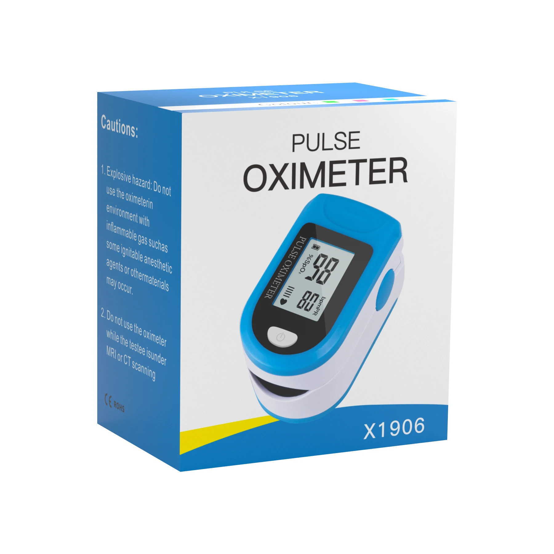 
X1906 LCD display Fingertip Pulse Oximeter Blood Oxygen SpO2 saturation monitor oximetro 