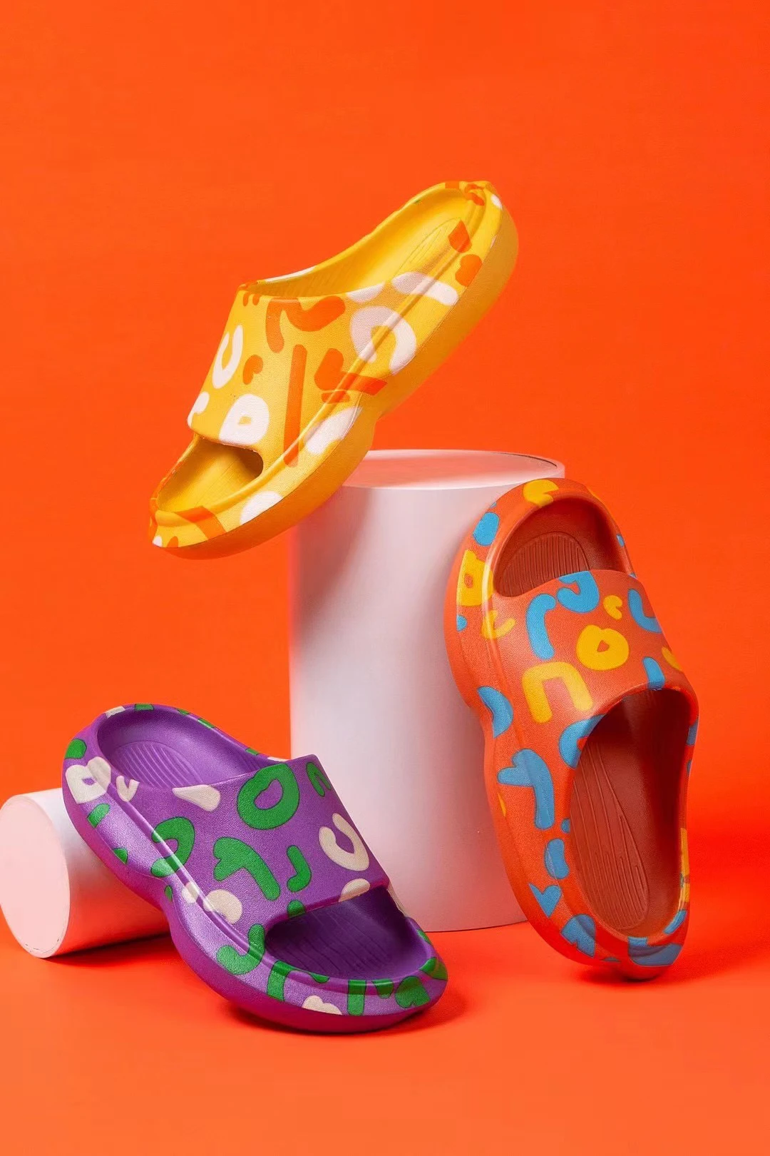 Slide Slippers Wholesale Custom Logo Printing Slippers Sandals Men Sliders