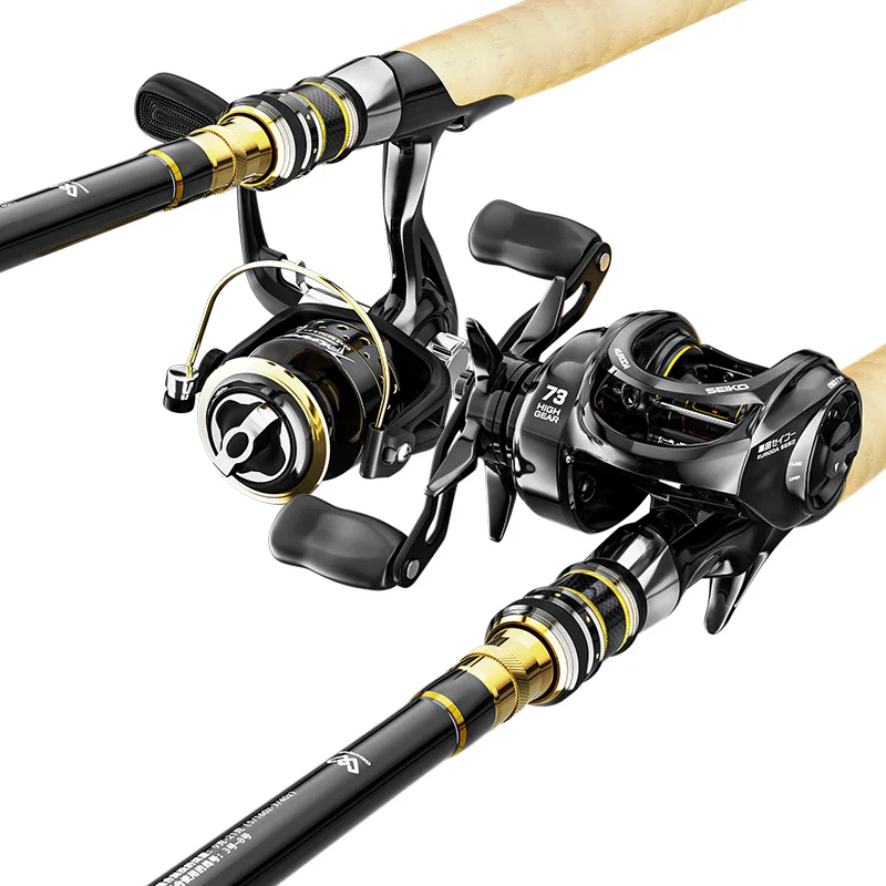 CWSACR04-1 Carbon fiber fishing rod and spinning reel combo fishing rod reel combo set