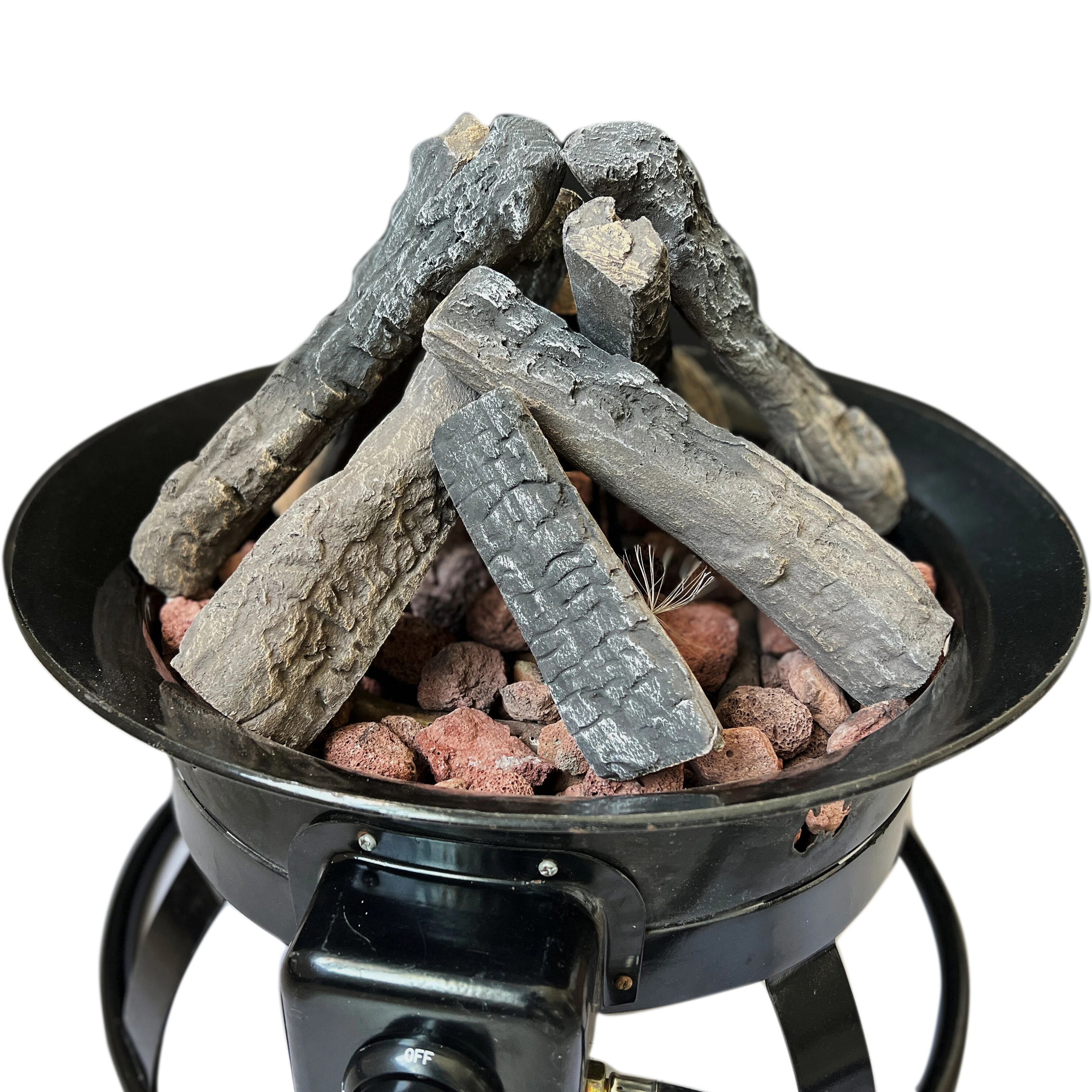 Fireplace accessory Ceramic Log Set 6-pieces