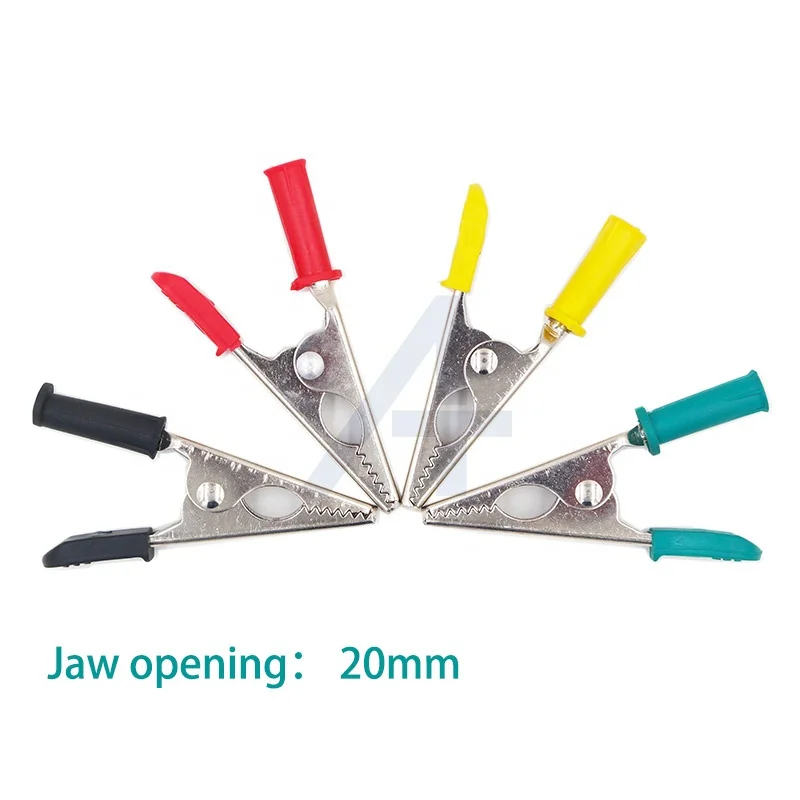 JIALUN 20AMP High Voltage Testing crocodile clips Pure Brass Alligator clips