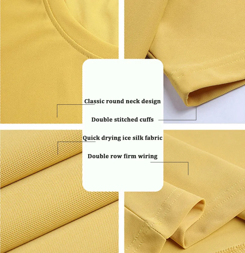 Custom Corporate T Shirt Spandex Mesh Ice Silk Fabrict Cool Feeling Quick Dry T Shirt